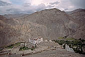 Ladakh - Lamayuru Gompa built on a mountain spur 